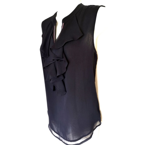 NWT Tommy Hilfiger Flounce Blouse Top M - Picture 2 of 4